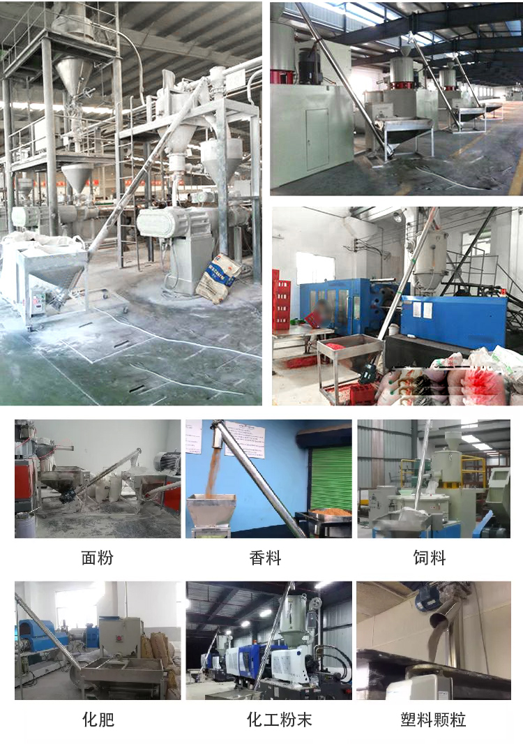 傾斜螺旋輸送機(jī)適用范圍：建材行業(yè)，化工行業(yè)，電力行業(yè)，煤炭行業(yè)，食品行業(yè)，造紙行業(yè)等